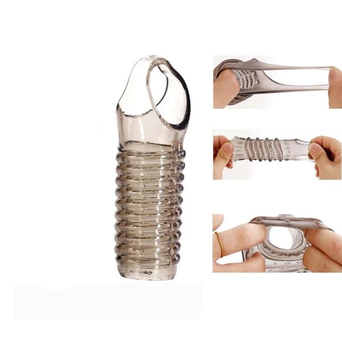 Anneaux péniens pour hommes, retardent l'éjaculation, favorisent une érection plus forte, sextoys pour pénis, vibromasseur, accessoires pour adultes, manchon d'extension fileté pour couples, 18 pouces-7