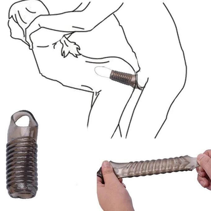 Anneaux péniens pour hommes, retardent l'éjaculation, favorisent une érection plus forte, sextoys pour pénis, vibromasseur, accessoires pour adultes, manchon d'extension fileté pour couples, 18 pouces-4