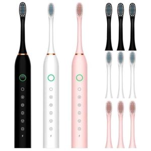 Brosse à Dents Électrique Professionnelle - Rechargeable - Multi-modes avec têtes de rechange