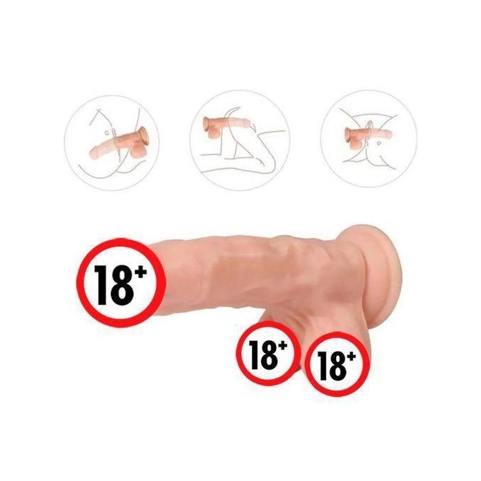 Énorme gode réaliste à ventouse – Jouet sexuel de 18,5 cm-1