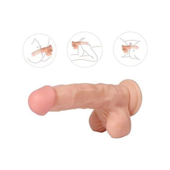 Énorme gode réaliste à ventouse – Jouet sexuel de 18,5 cm-4