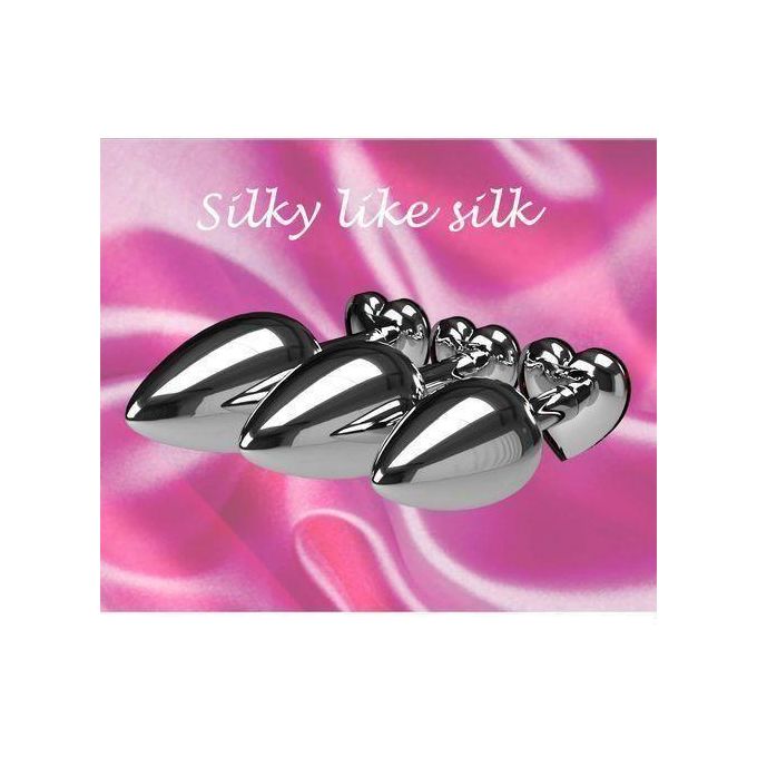 Ensemble de 3 pièces Bijoux Stimulateur Plug Anal en forme de cœur-3