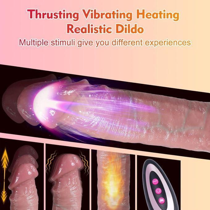 Gode réaliste télescopique, vibromasseur, jouet sexuel pour femme, télécommande-5