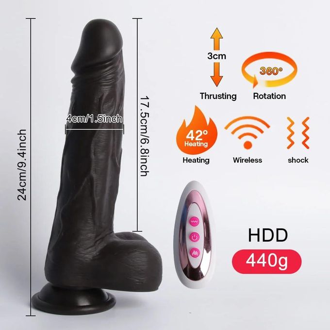 Gode réaliste télescopique, vibromasseur, jouet sexuel pour femme, télécommande-8