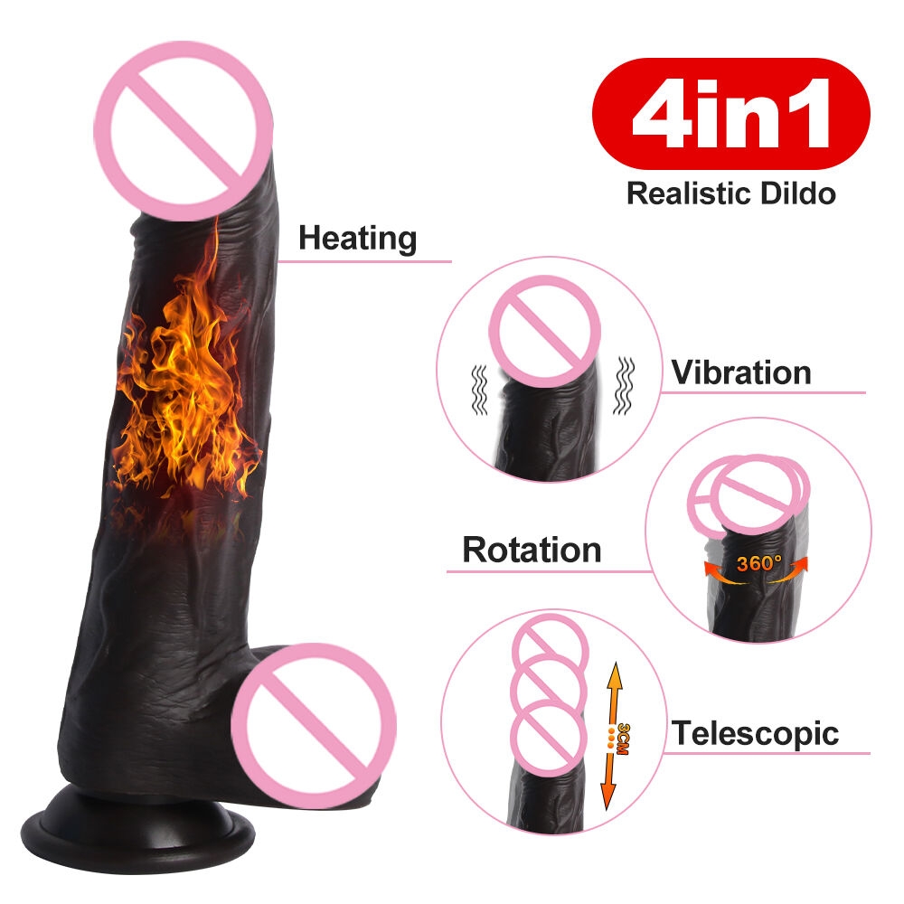 Gode réaliste télescopique, vibromasseur, jouet sexuel pour femme, télécommande-9