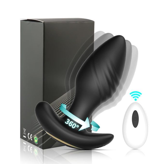 Homarom Plug anal sans fil à télécommande, jouet sexuel oscillant, rotatif à 360°, torsadé et vibrant, vibromasseur orgasmique-7