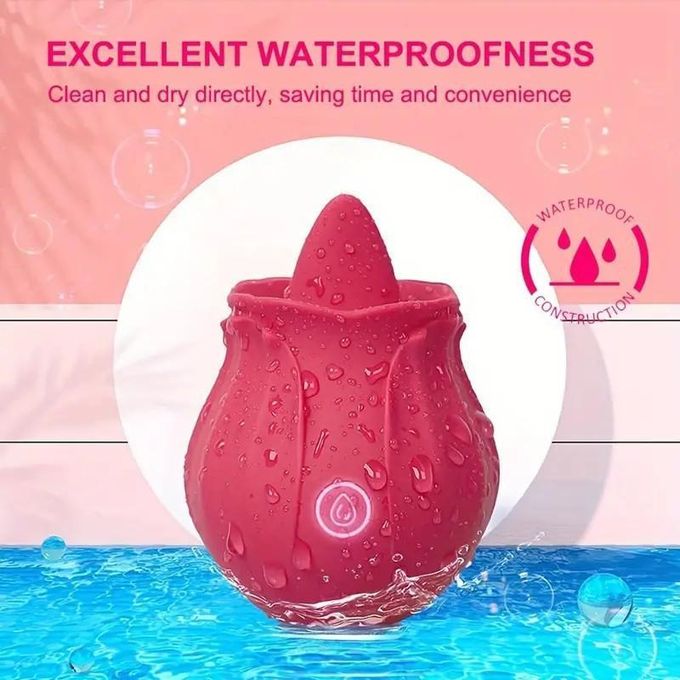 Homarom Vibromasseur pour femmes G-spot, jouet pour femmes avec langue, sextoys 10 fréquences masturbateurs  jouet en forme de rose-2