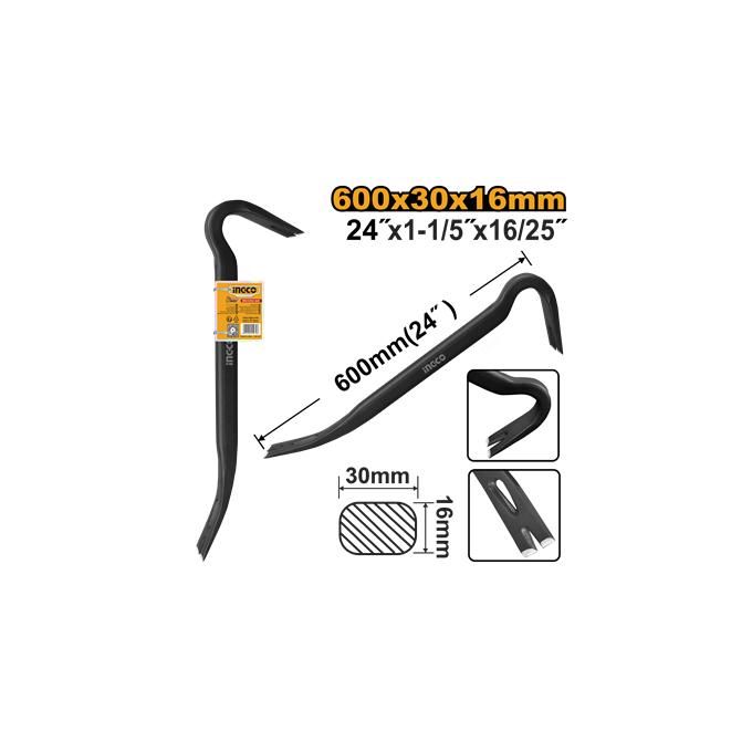Ingco Arrache Clou 24"(600Mm)X1-1/8"(29Mm)X19/32"(15.0Mm) HWBA01242-1