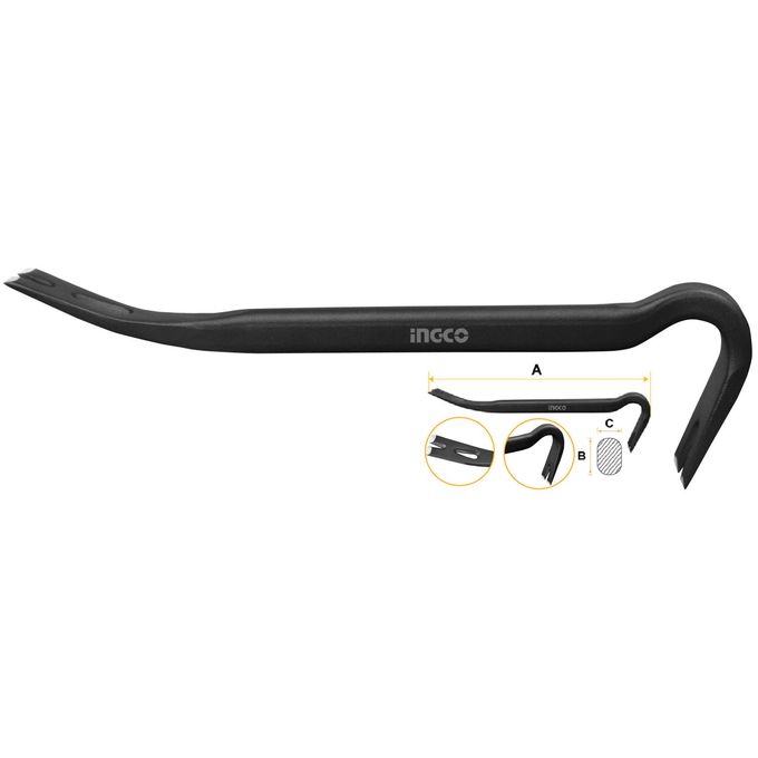 Ingco ARRACHE CLOU 48"(1200mm)x1-1/8"(29mm)x19/32"(15.0m  / HWBA01482-1