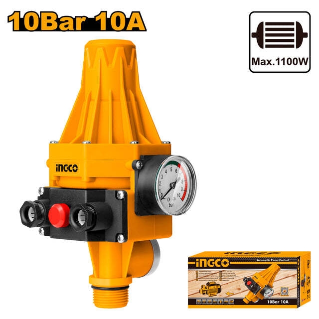 Ingco AUTOMATIQUE DE POMPE A EAU CONTROL 10A 1.5 BAR AVE pour supresseur WAPS002-2