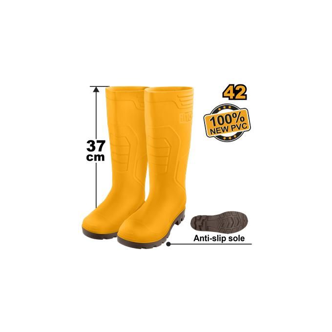 Ingco BOTTE PVC JAUNE N°42 SSH092L42-1