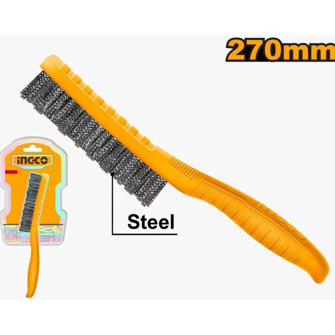 Ingco BROSSE METALLIQUE AVEC POIGNEE PLASTIQUE 270mm HKTWB2705-1