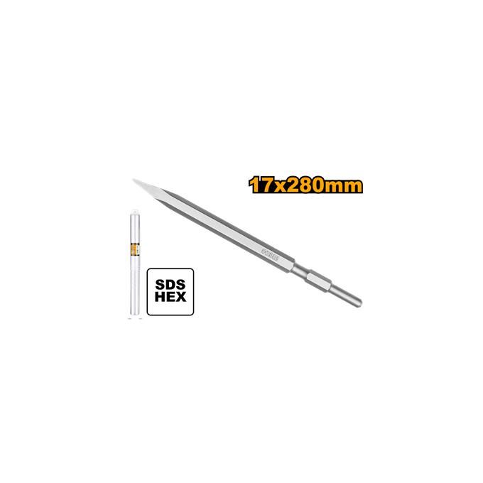 Ingco BURIN POINTU 17 x 280mm POUR MART. PIQUEUR UTILISABLE SUR LE PDB13008 / DBC0512801-1