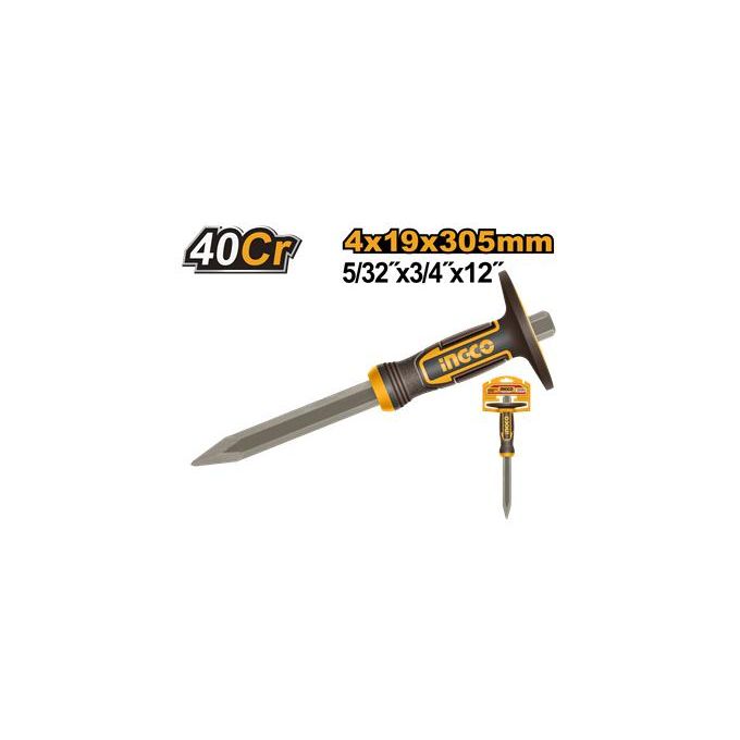 Ingco BURIN POINTU 305 x 4 x 19mm AVEC PROTECTION HCC830419-1