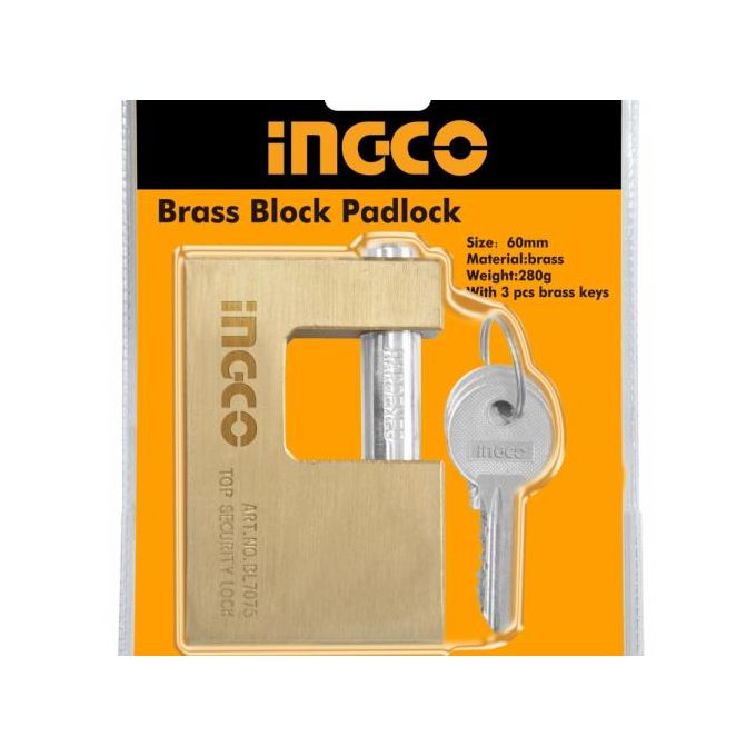 Ingco CADENAS En Laiton 70mm-1