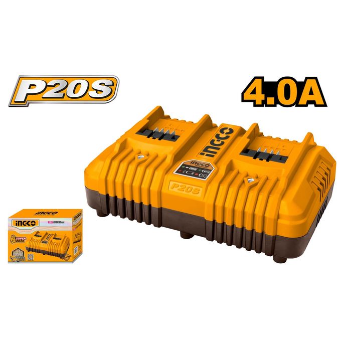 Ingco Chargueur Intelligent Rapide 20V  FCLI2034-1