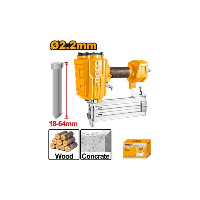 Ingco CLOUEUSE A BETON PNEUMATIQUE 2.2MM/18-64MM ACN18641-1