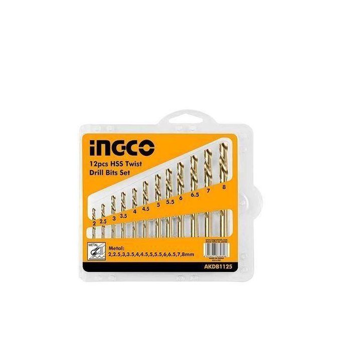 Ingco Coffret De Forets à Metaux 12Pcs   AKDB1125-1