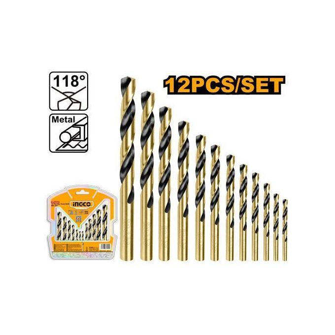 Ingco Coffret De Forets à Metaux 12Pcs   AKDB1125-2