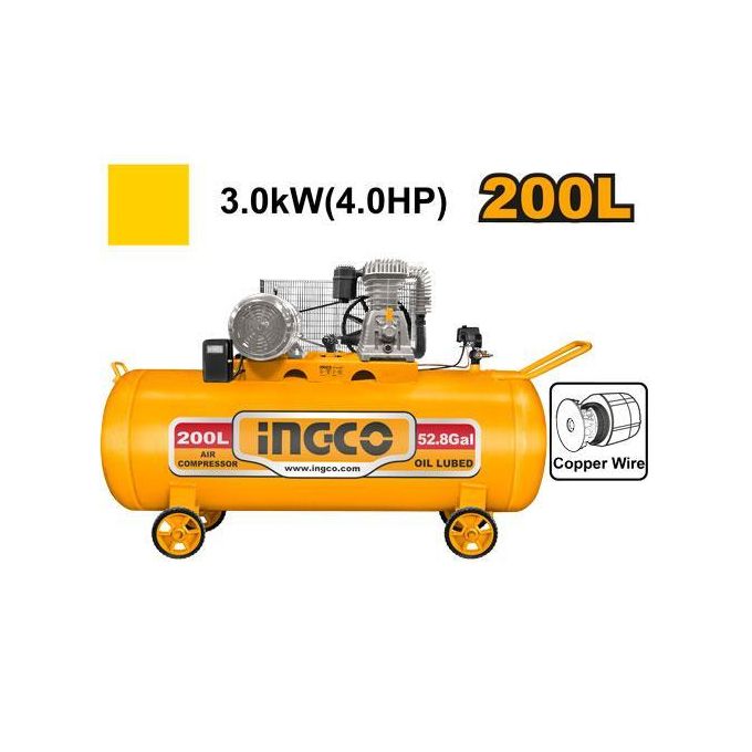 Ingco COMPRESSEUR A AIR 200L/3.0kW 220-240V~50Hz  AC402001-1
