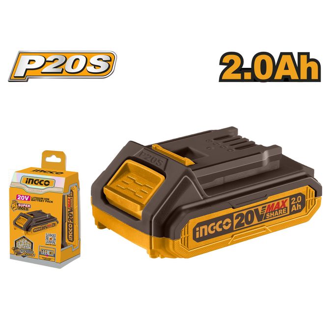 Ingco COMPRESSEUR A AIR SANS FIL 20V/160PSI+ACC + ajout de batterie 20v 2A + 1CHARGEUR CACLI2012-3