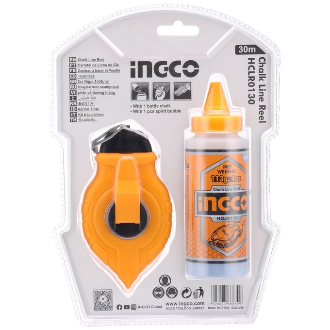 Ingco Cordeau A Tracer 30M - Multicolore HCLR0130-2