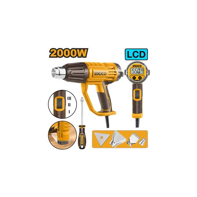 Ingco décapeur thermique 2000W+accessoire hg200058-1
