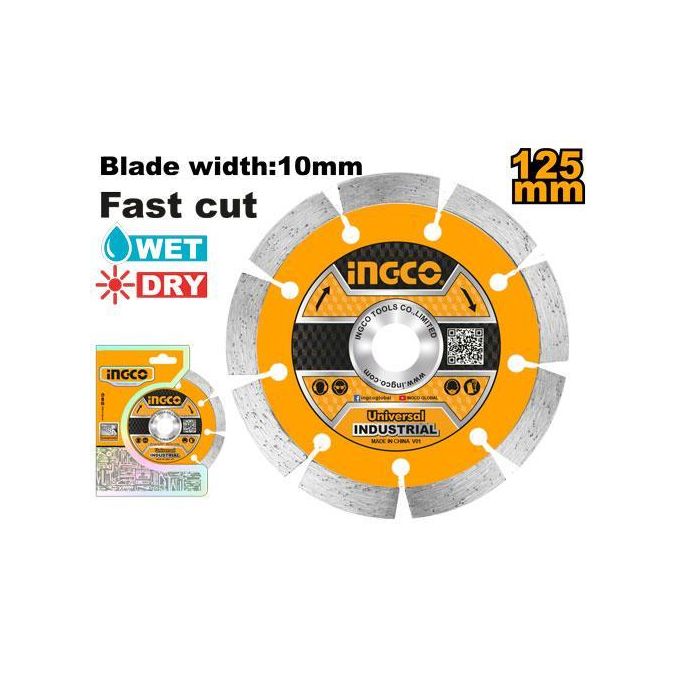 Ingco DISQUE A TRONÇONNER DIAMANT125(5")X22.2mm X 10.mm DMD011251-1