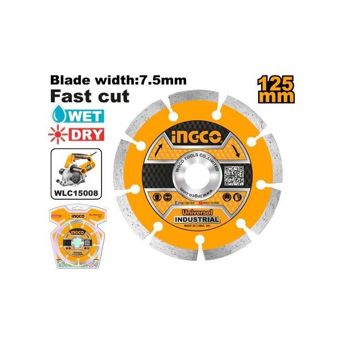 Ingco DISQUE A TRONÇONNER DIAMANT125(5")X22.2mm X 7.5.mm (COMPATIBLE WLC15001)  DMD011254-1