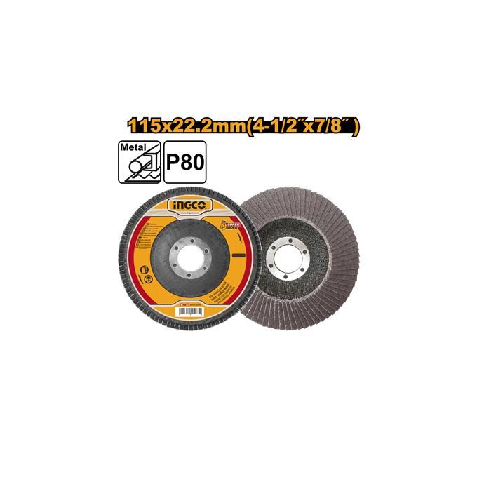 Ingco DISQUE DE LISSAGE EN FIBRE TAILLE 115mm*22mm,P80 FD11580-1
