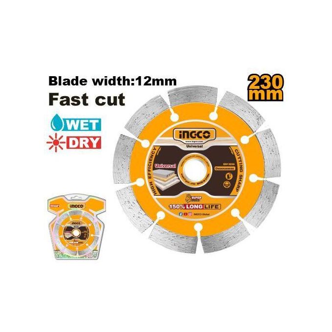 Ingco DISQUE DIAMANTE SEC 230(9"")X22.2mmDMD0123013-1