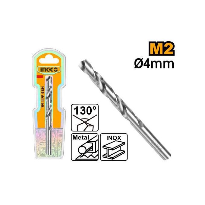 Ingco FORET HELICOIDALE A METAUX M2 HSS 4MM /  DBT11300401-1