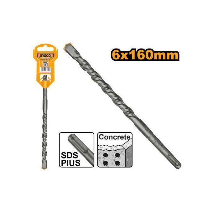 Ingco Foret Pour Marteau Perforateur Sds-Plus 6 X 160Mm DBH1210602-1