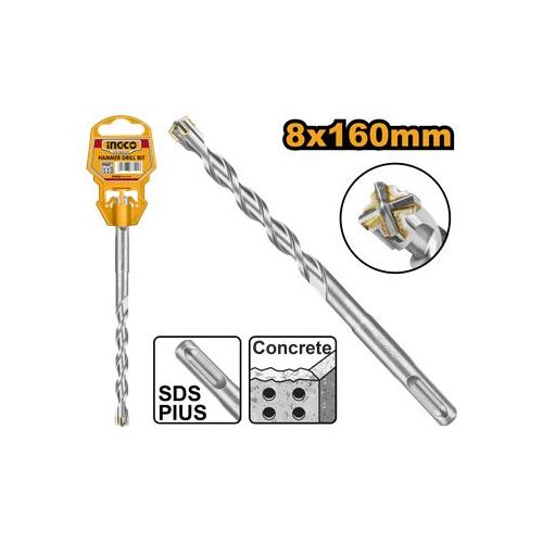 Ingco foret pour marteau perforateur sds-plus 8 x 160mm dbh1210802c