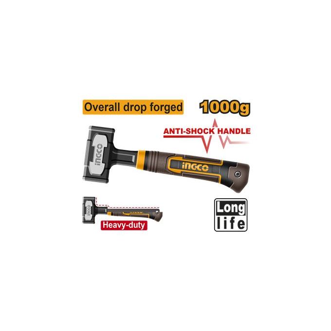 Ingco MARTEAU DE LAPIDATION 1000g-AVEC TETE DE MARTEAU HSTH81000L-1