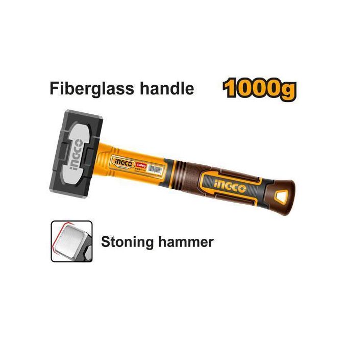 Ingco MARTEAU DE LAPIDATION 1000g-AVEC TETE DE MARTEAU HSTH81000L-2