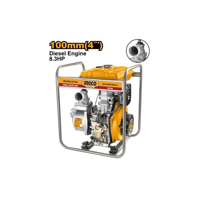 Ingco motopompe diesel 4" - 8.3hp/12.5l gep406-1