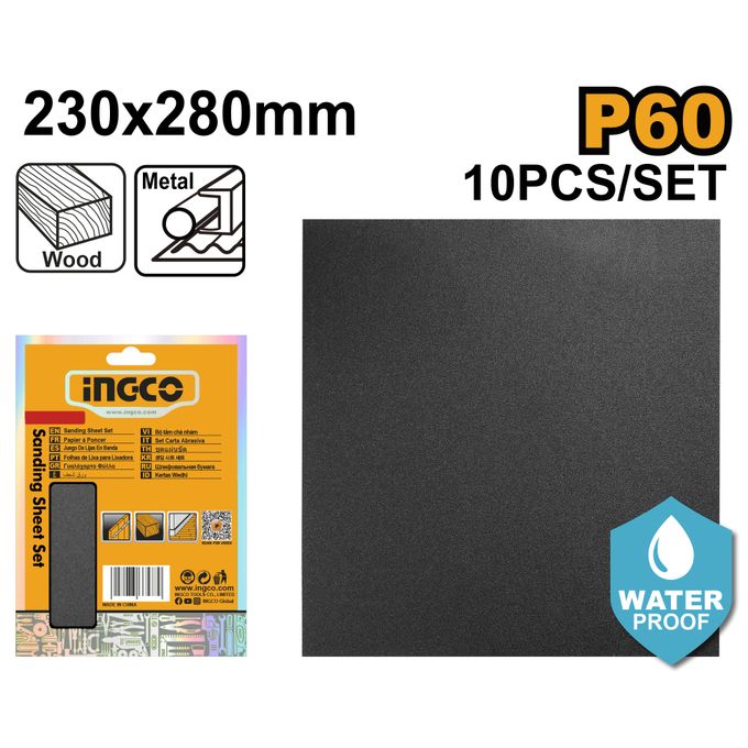 Ingco PAPIER ABRASIVE POUR PONÇAGE 230X280MM P400 /  AKHS040016-1