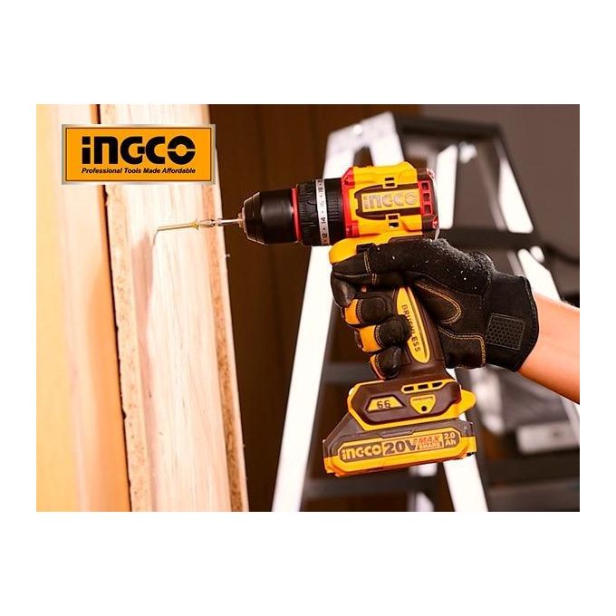 Ingco Perceuse à percussion 42V 69NM +1BAT2AH +Chargeur +MLTT   CIDLI426981-2