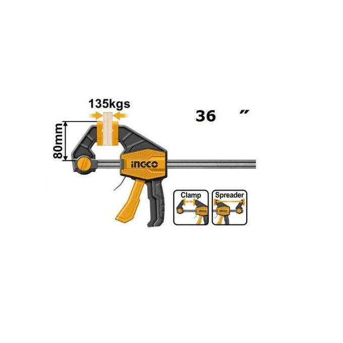 Ingco PINCE A BARRE DE SERRAGE  36" 80 X900mm-1