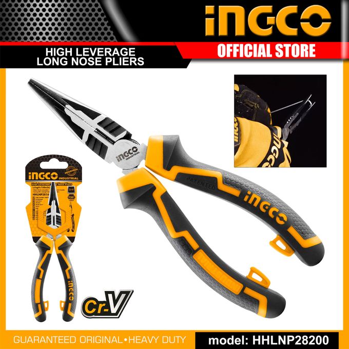 Ingco PINCE A BEC LONG A LEVIER ELEVE 8" - 200mm / HHLNP28200-1