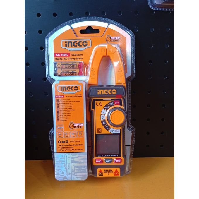 Ingco PINCE AMPERMETRIQUE DIGITAL 400A MULTIFONCTTIONS     DCM62001-2