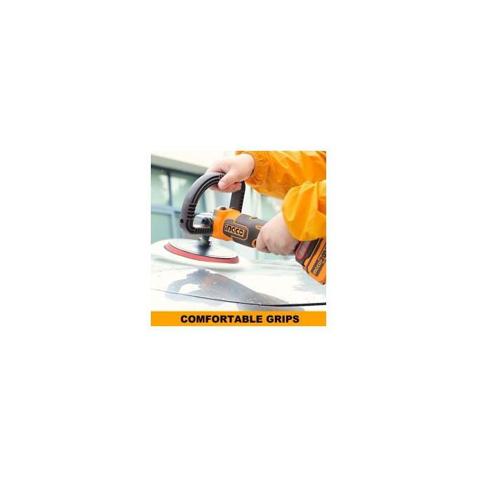 Ingco POLISSEUR ANGULAIRE SANS FILS 42V +1BAT 2AH+CHARG+SAC+MOUSSE APLI42181-2