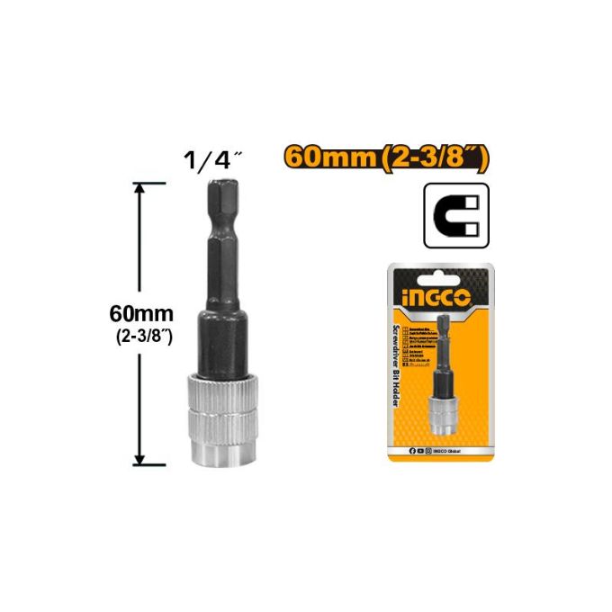 Ingco PORTE-EMBOUT DE TOURNEVIS AVEC DEVERROUILLAGE ABH40606-1