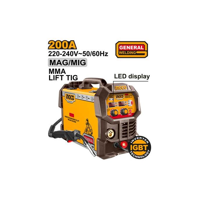 Ingco POSTE A SOUDER INVERTER MAG/MIG/MMA/TIG LIFT -20 INGMGT20058-1