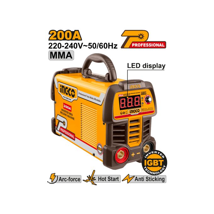 Ingco POSTE A SOUDER MMA INVERTER 200 A NOUVEAU MODEL / INGMMA20069-1