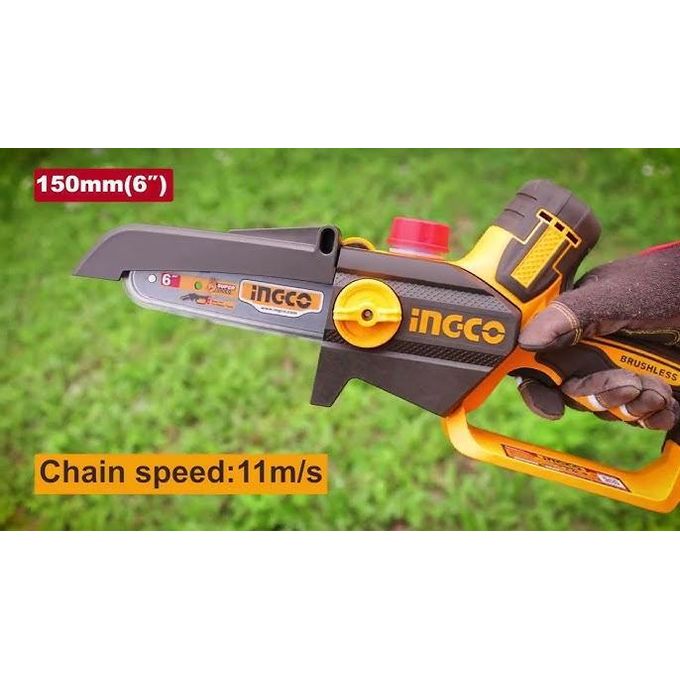 Ingco SCIE A CHAINE SANS FILS 20V/8"+2BAT 2AH+CHARG+MLTT    CGSLI20882-2