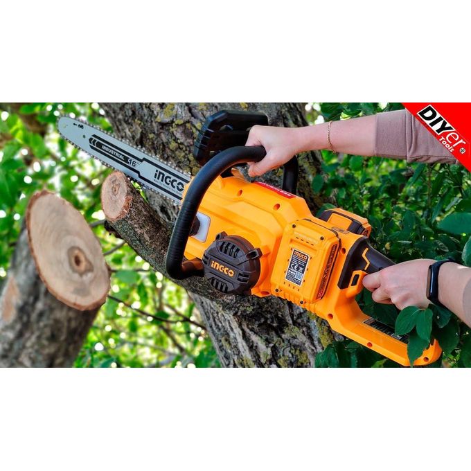 Ingco scie a chaine tronconneuse sans fils 40v/16"+2bat 4ah+charg cgsli401682-3