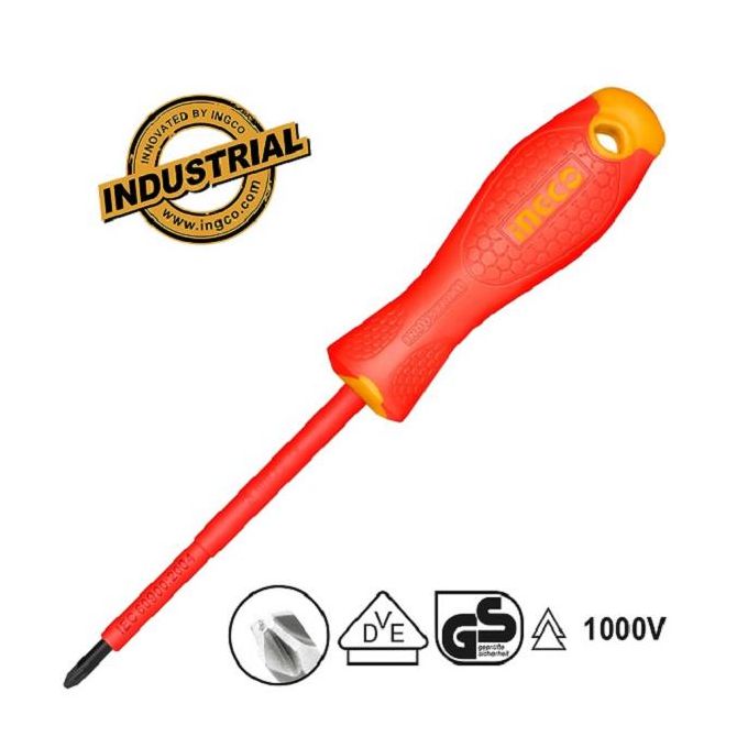 Ingco TOURNEVIS PHILLIPS A LAME RONDE ELECTRICIEN ISOLE  / HISD81PH180-1