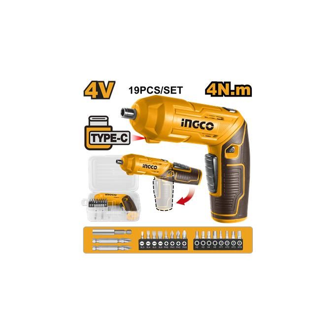 Ingco tournevis sans fil lithium 4V - 4NM csdli0442-1
